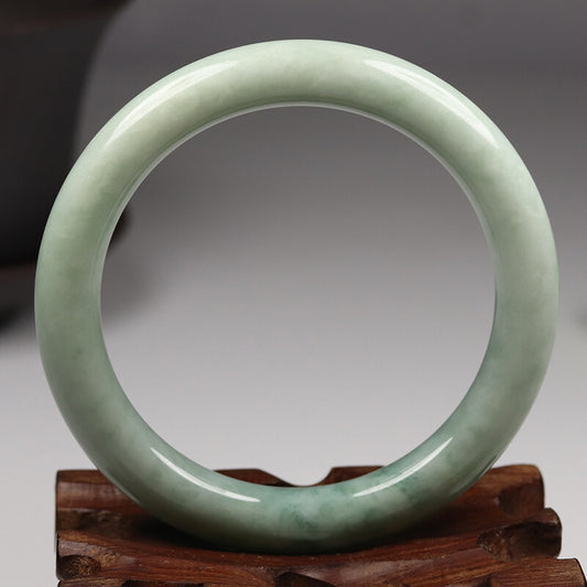 54mm Certified Grade A 100% Natural Green Jadeite Jade Bangle Bracelet 00775