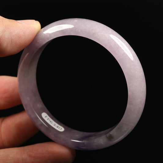 56mm Lavender Purple Jadeite Jade Bangle Bracelet Burma Jade Bracelet A-12733