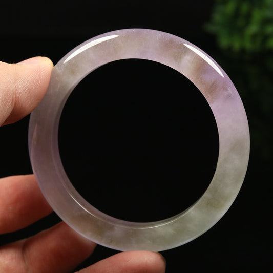 54mm Lavender Purple Icy Jadeite Jade Bangle Bracelet Burma Jade Bangle A-12899